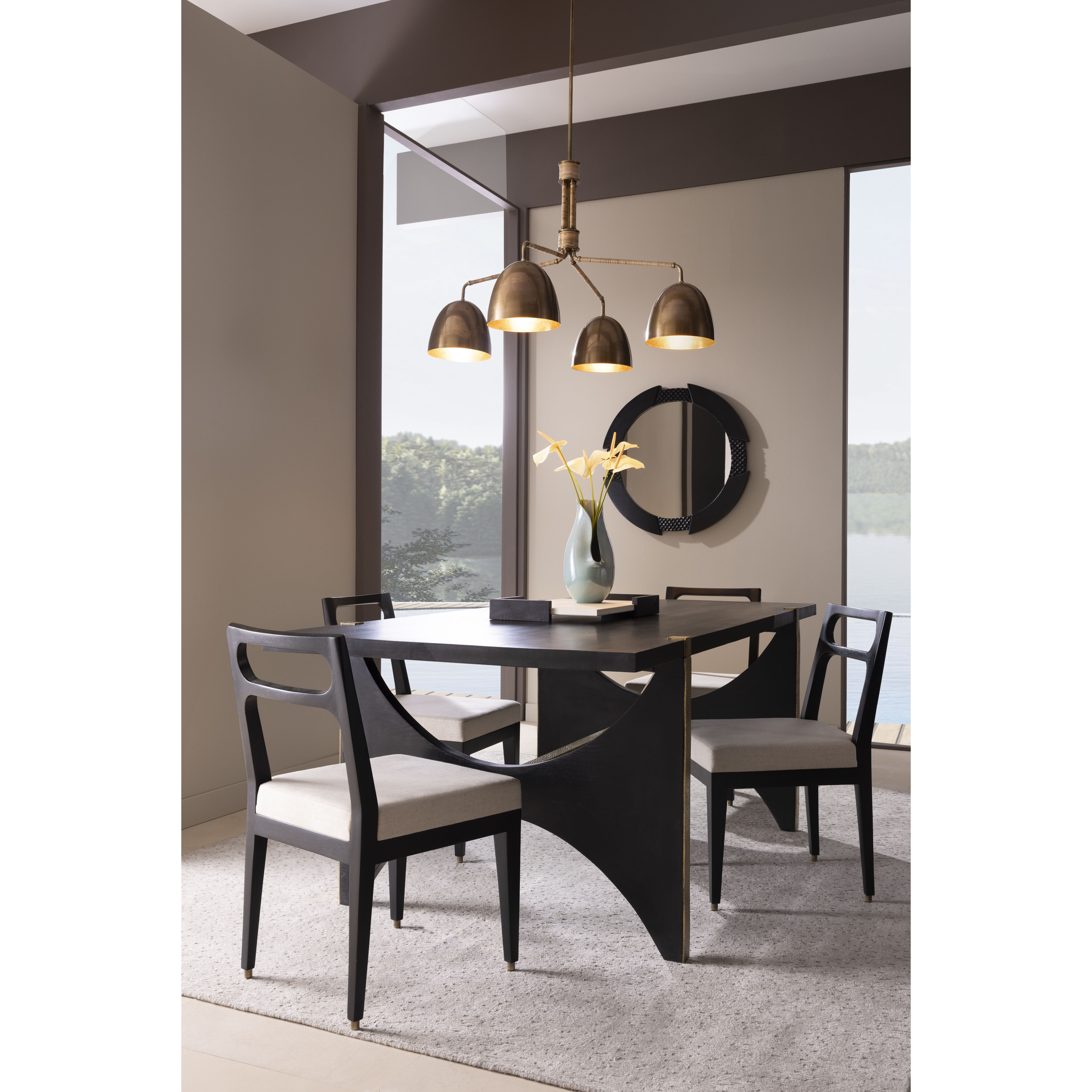 Worth 4 Light 40.5 inch Vintage Brass Chandelier Ceiling Light